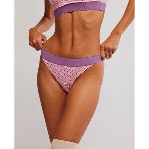 FREE PEOPLE Printed Viva La Bikini Undies / Pink